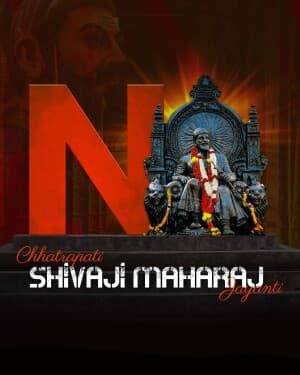 Basic Alphabet - Chhatrapati Shivaji Maharaj Jayanti Facebook Poster