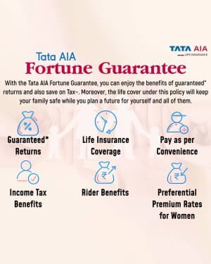 Tata Aia Life Insurance marketing poster