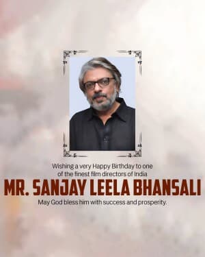 Sanjay Leela Bhansali Birthday event poster