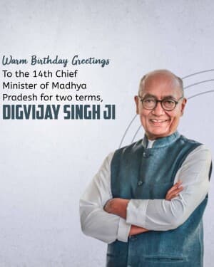 Digvijay Singh Birthday graphic