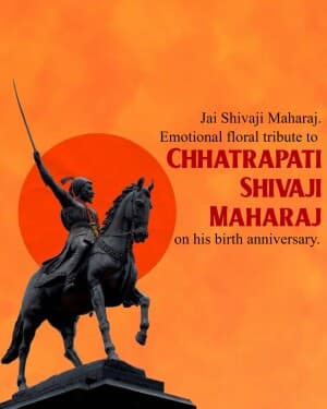 Chhatrapati Shivaji Maharaj Jayanti poster