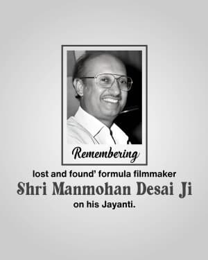 Manmohan Desai Jayanti post