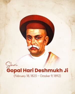 Gopal Hari Deshmukh Jayanti event poster