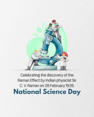 National Science Day whatsapp status poster