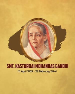 Kasturba Gandhi Punyatithi graphic