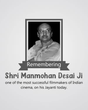 Manmohan Desai Jayanti flyer