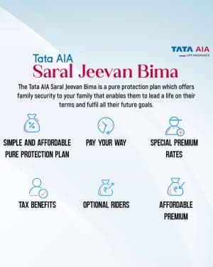 Tata Aia Life Insurance flyer