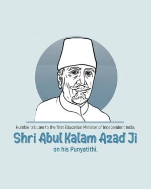 Abul Kalam Azad Punyatithi image