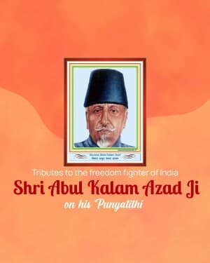 Abul Kalam Azad Punyatithi banner