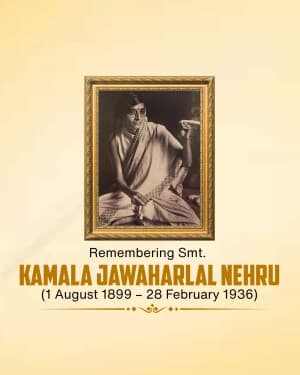 Kamala Nehru Punyatithi banner