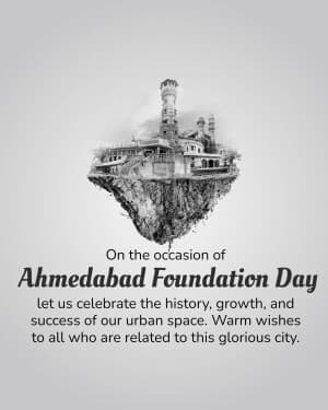 Ahmedabad Foundation Day illustration