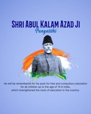 Abul Kalam Azad Punyatithi post