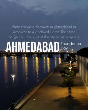 Ahmedabad Foundation Day flyer