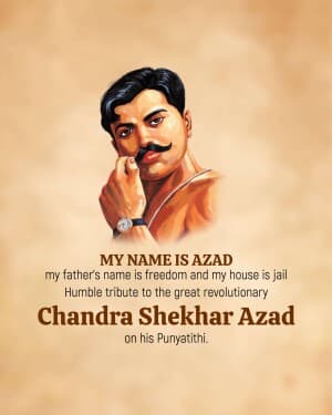 Chandra Shekhar Azad Punyatithi banner