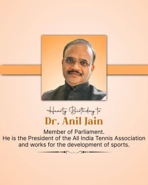 Dr Anil Jain birthday poster