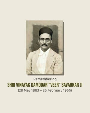 Vinayak Damodar Savarkar Punyatithi illustration