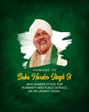 Baba Hardev Singh Jayanti event poster