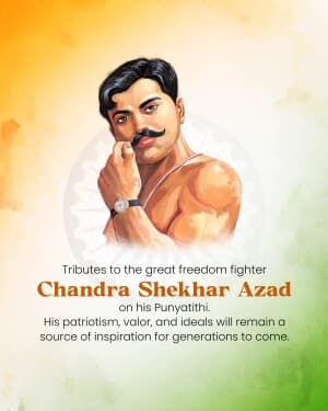 Chandra Shekhar Azad Punyatithi event poster