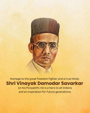 Vinayak Damodar Savarkar Punyatithi poster