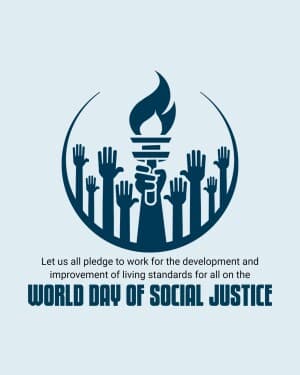 World Day of Social Justice event poster