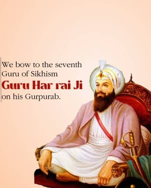 Guru Har Rai Jayanti graphic