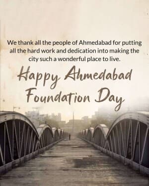 Ahmedabad Foundation Day banner