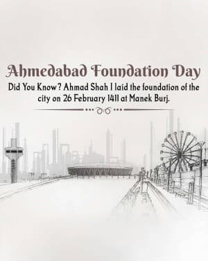 Ahmedabad Foundation Day poster
