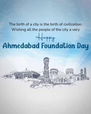 Ahmedabad Foundation Day event poster