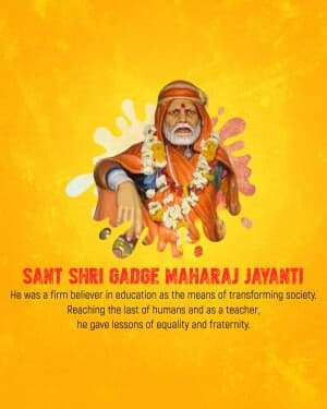 Gadge Maharaj Jayanti image