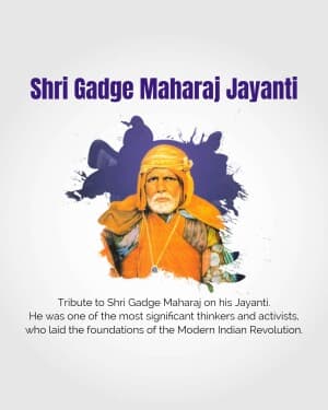 Gadge Maharaj Jayanti flyer