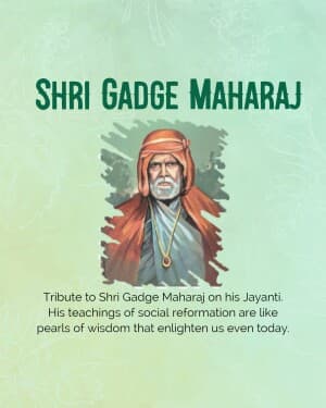 Gadge Maharaj Jayanti banner