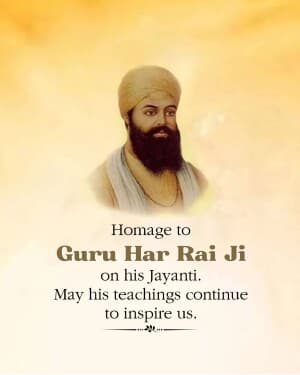 Guru Har Rai Jayanti image