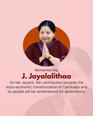 Jayaram Jayalalithaa Jayanti poster