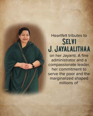 Jayaram Jayalalithaa Jayanti post