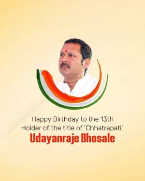 Udayanraje Bhosale Birthday flyer