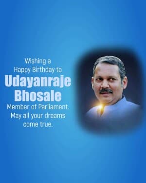 Udayanraje Bhosale Birthday banner