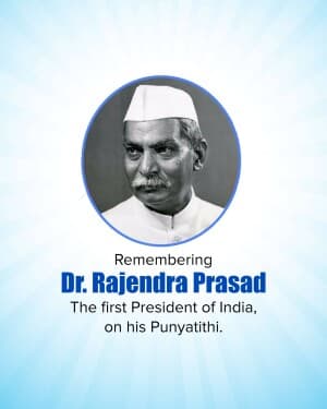 Dr. Rajendra Prasad Punyatithi creative image