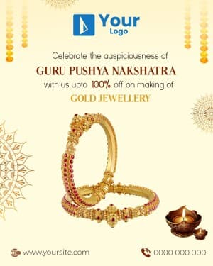 Guru Pushya Nakshatra Offers marketing flyer