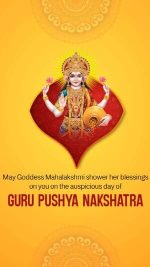 Guru Pushya Nakshatra insta story flyer