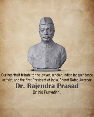 Dr. Rajendra Prasad Punyatithi poster Maker