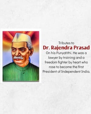 Dr. Rajendra Prasad Punyatithi illustration