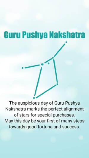 Guru Pushya Nakshatra insta story post