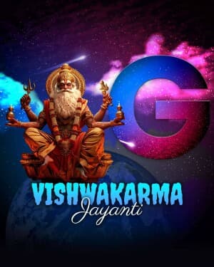 Vishwakarma Jayanti - Premium Alphabet ad post