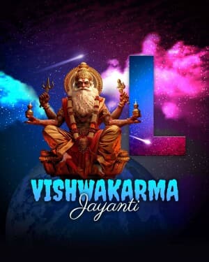 Vishwakarma Jayanti - Premium Alphabet creative image