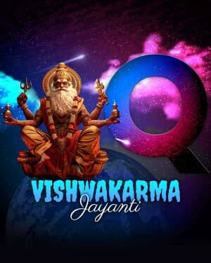 Vishwakarma Jayanti - Premium Alphabet event advertisement