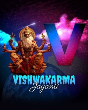 Vishwakarma Jayanti - Premium Alphabet flyer