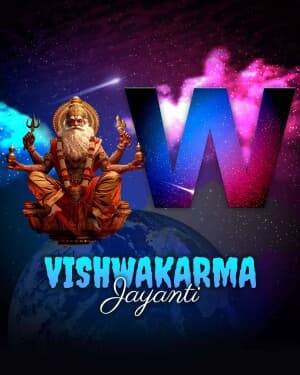 Vishwakarma Jayanti - Premium Alphabet banner