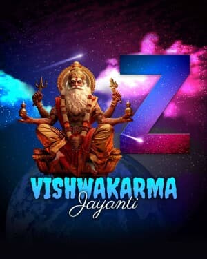 Vishwakarma Jayanti - Premium Alphabet post