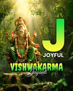 Vishwakarma Jayanti - Exclusive Alphabet graphic