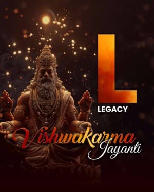 Vishwakarma Jayanti - Exclusive Alphabet creative image